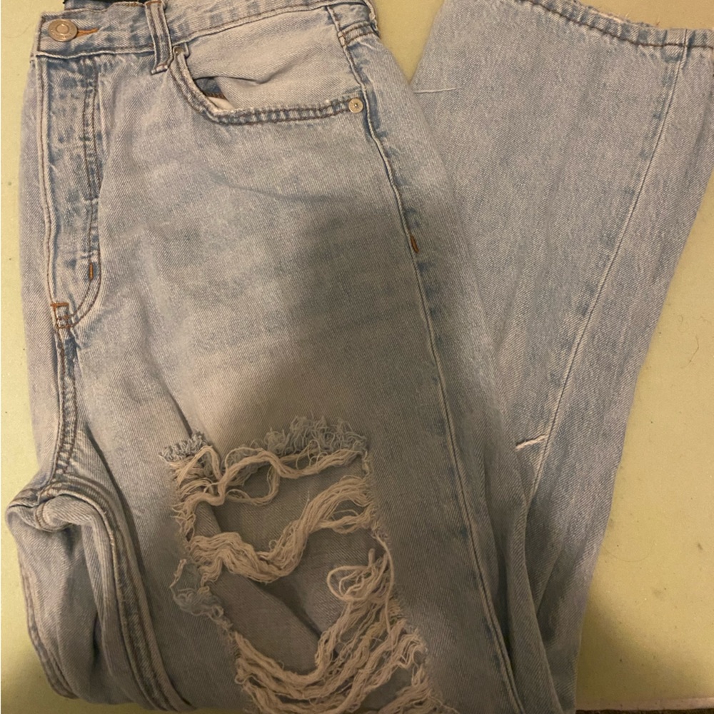 Ripped denim jeans